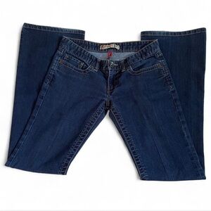 y2k BKE Denim Sabrina Jean in Low Rise Dark Wash Flare Cut ✨